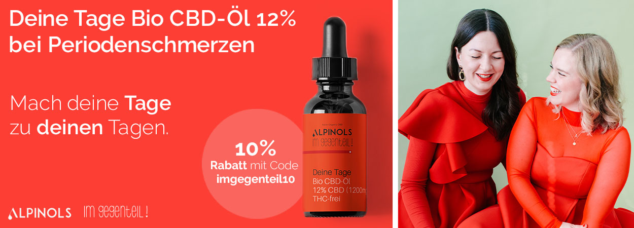 Das DEINE TAGE Bio CBD-Öl 12% bei Periodenschmerzen